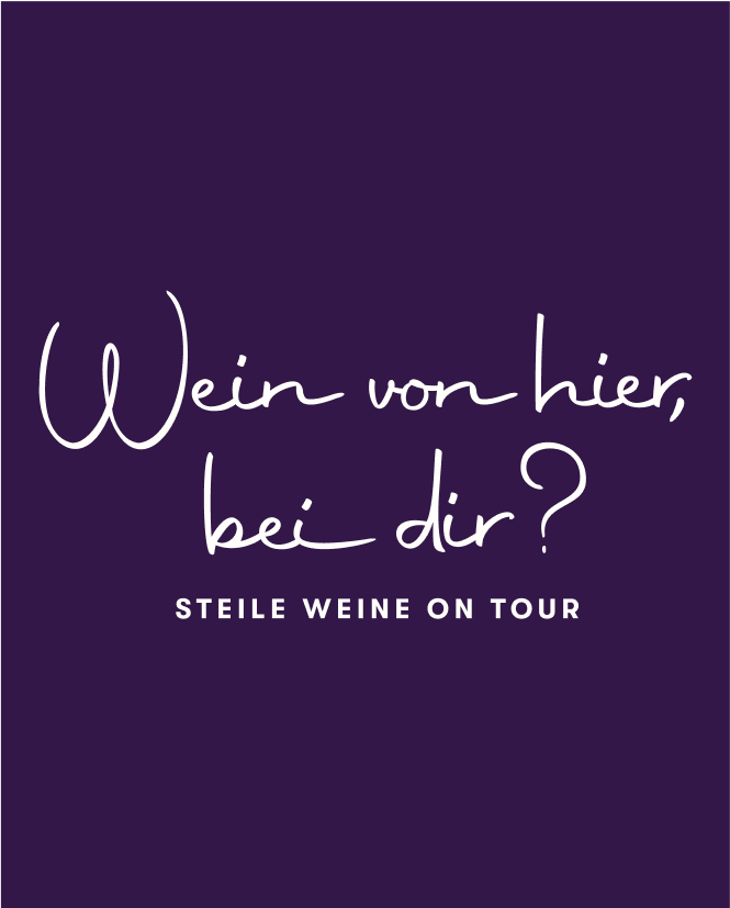 Spruch: Wein von hier bei dir?